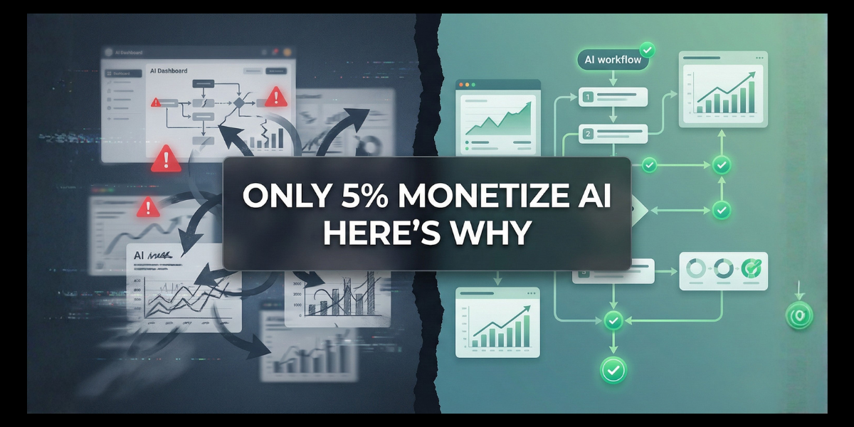 High-impact dashboard showing the gap between scaling AI workflows and declining profit margins due to hidden inference costs in 2026