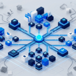 3D isometric diagram of an agency workflow system showing a centralized project management structure overcoming communication chaos