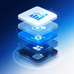 Infographic of a 5-layer lean agency operations stack featuring project tracking, client management, and async communication tools